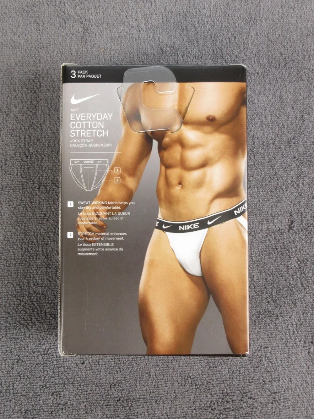 Men's Nike Everyday Cotton Stretch Jock Straps - 3 pack